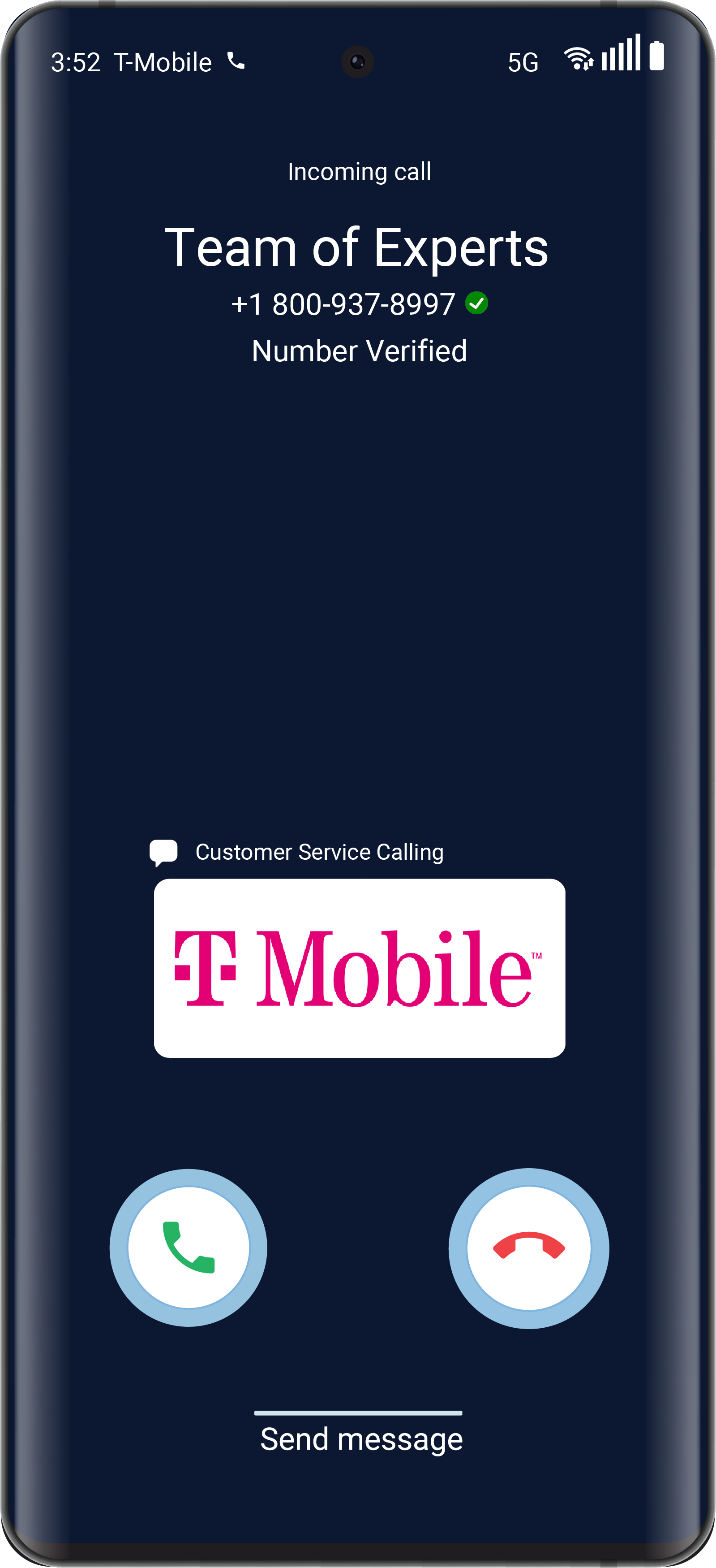T-Mobile branded calling RCD