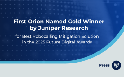 First Orion Named Gold Winner by Juniper Research for Best Robocalling Mitigation Solution in the 2025 Future Digital Awards