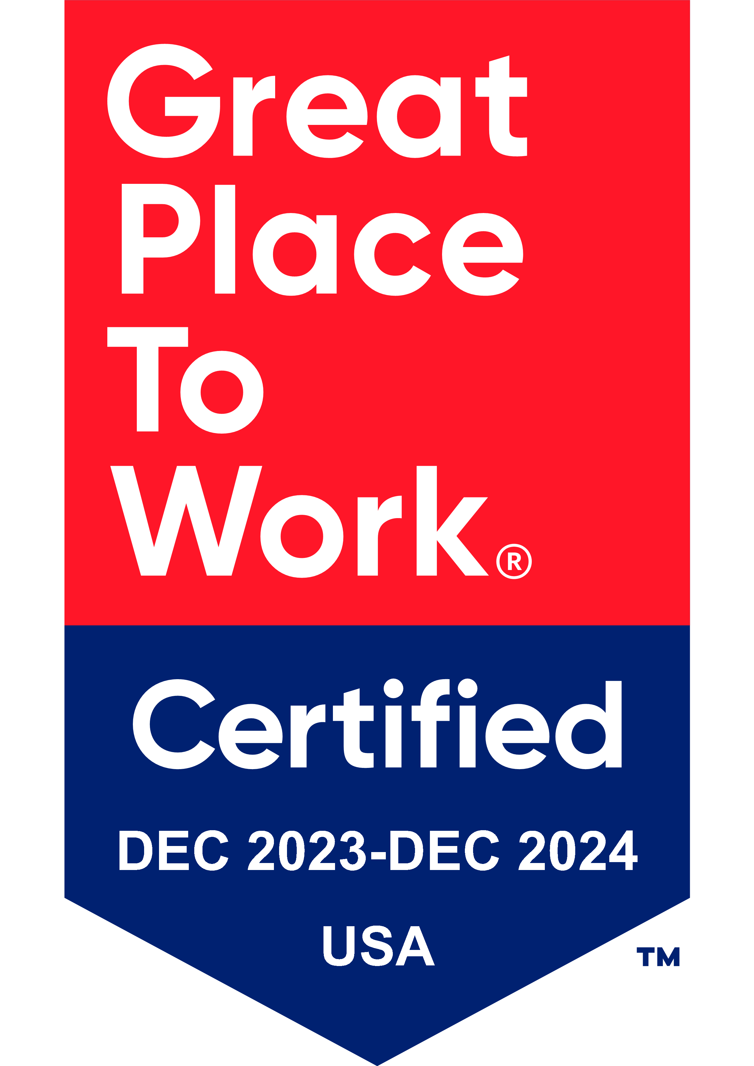 GPTW Certified Dec. 2023 - Dec. 2024