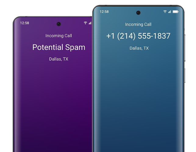Incoming call comparison  Incoming call comparison with and without number registration