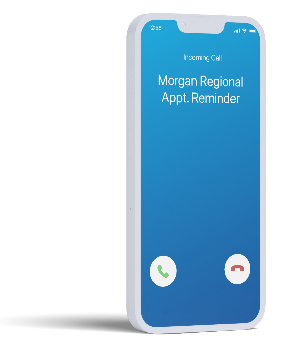 Incoming appointment reminder from Morgan Regional on mobile device"